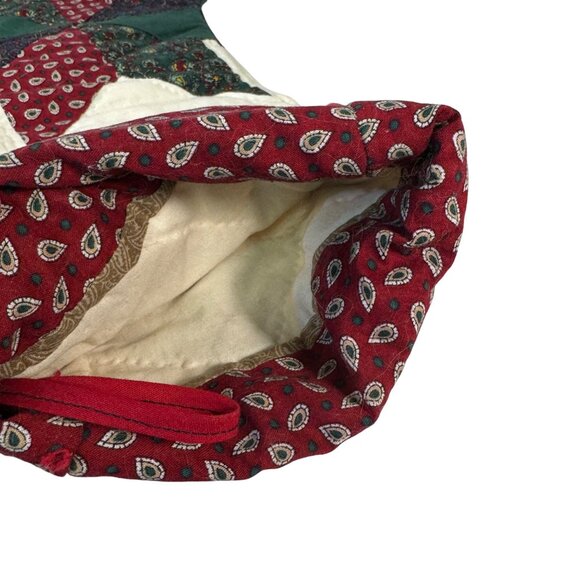 Handmade Patchwork Quilted Christmas Stockings 23 inches Country Farmhouse - Picture 5 of 6